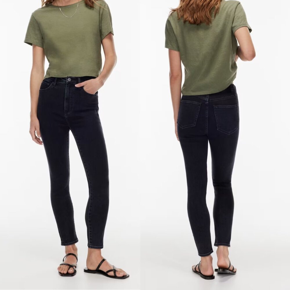 Aritzia | Denim Forum Lola High Rise Skinny in Black Eyeliner - Size 29